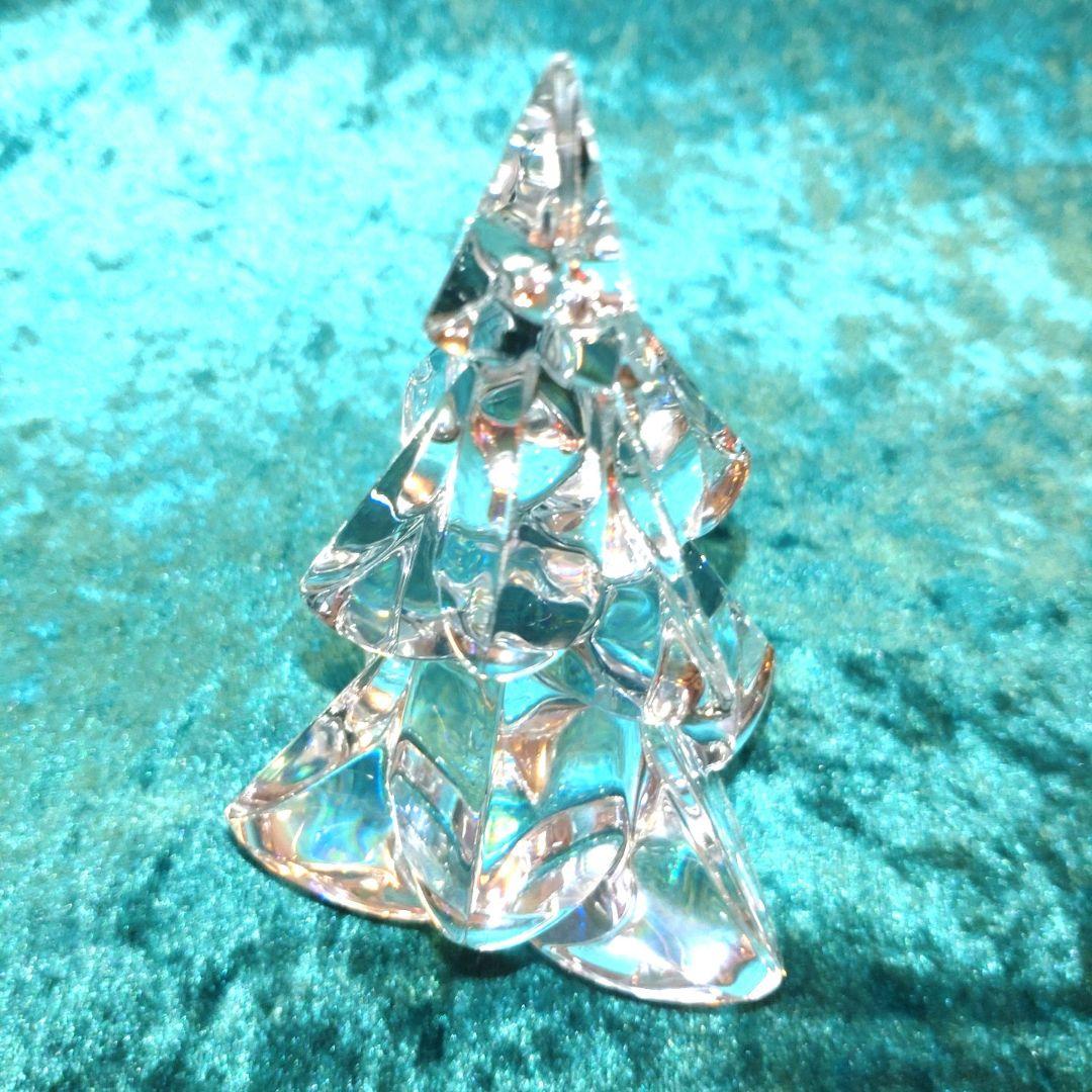 【勤労感謝特価・美品】「バカラ スノーウィーツリー」バカラの基本色クリアです