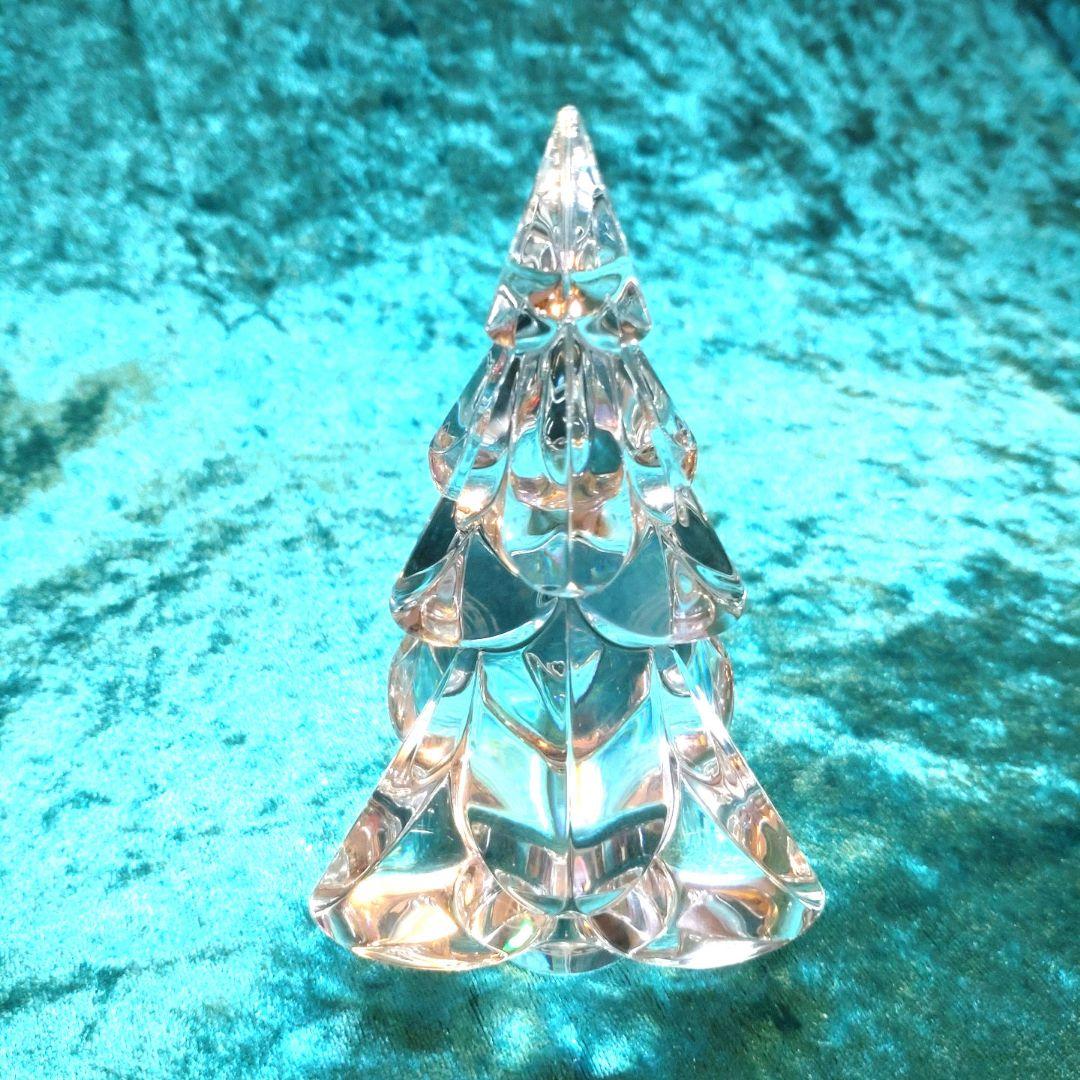 【勤労感謝特価・美品】「バカラ スノーウィーツリー」バカラの基本色クリアです