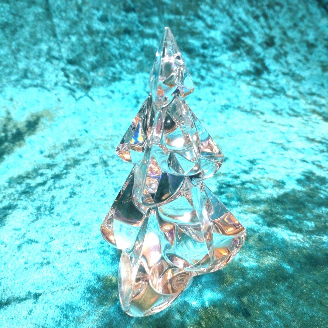 【勤労感謝特価・美品】「バカラ スノーウィーツリー」バカラの基本色クリアです