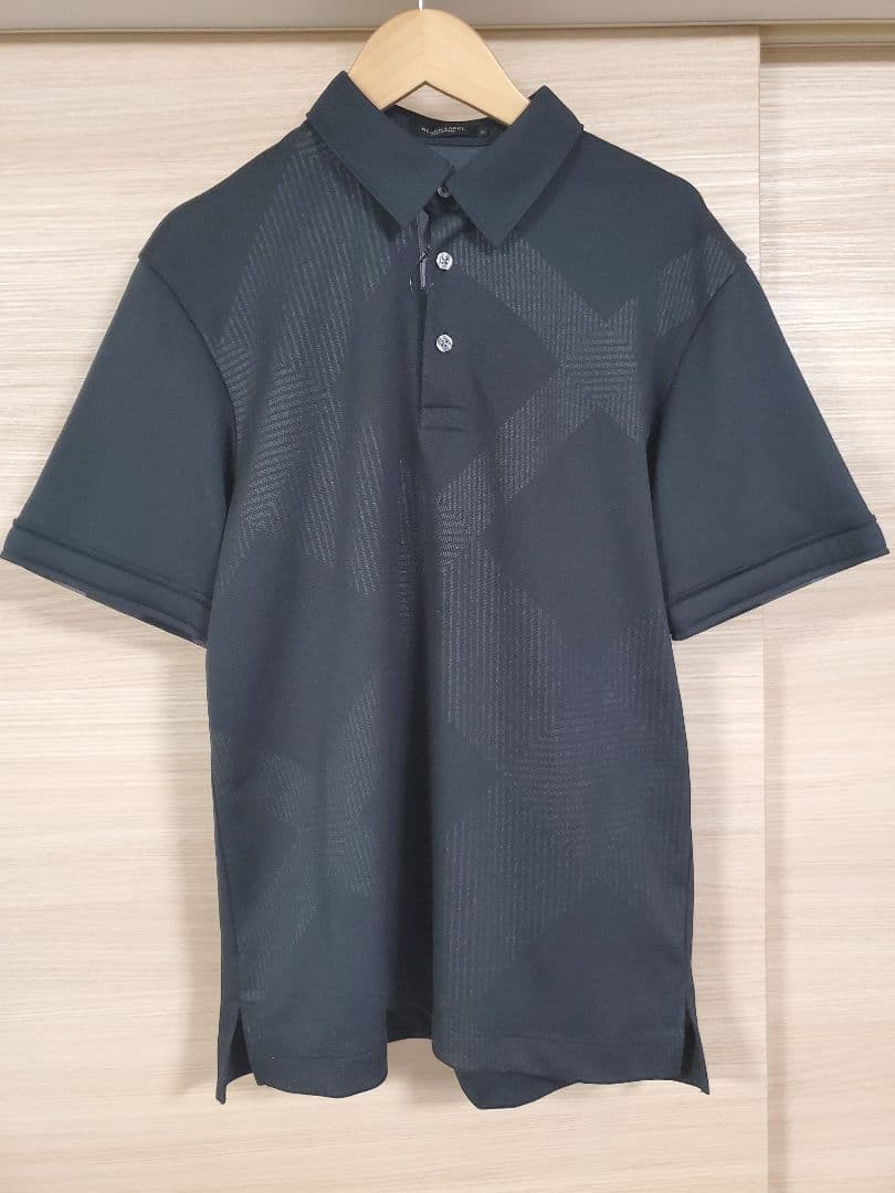 【新品】ブラックレーベルクレストブリッジ　ポロシャツ　M　黒　バーバリー　344