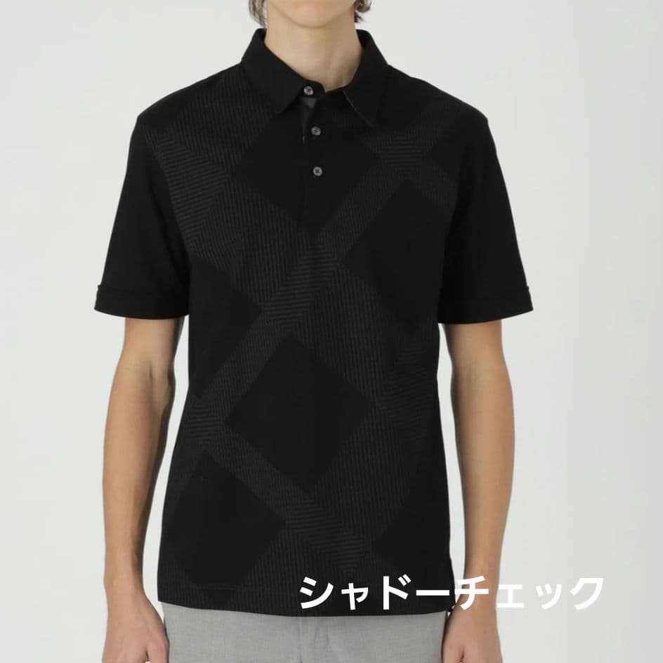 【新品】ブラックレーベルクレストブリッジ　ポロシャツ　M　黒　バーバリー　344