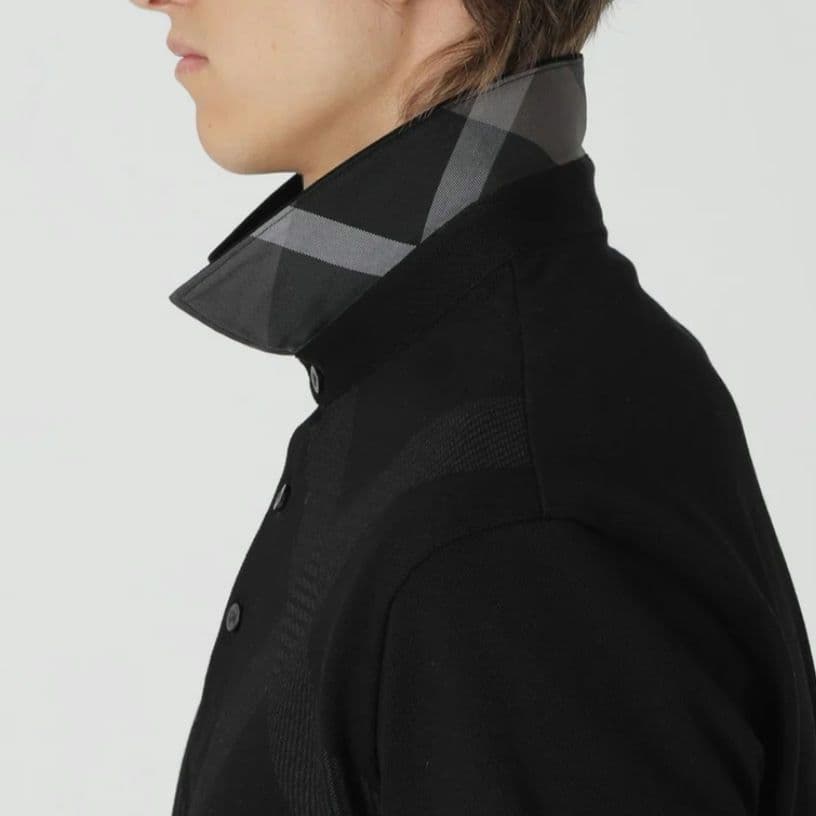 【新品】ブラックレーベルクレストブリッジ　ポロシャツ　M　黒　バーバリー　344