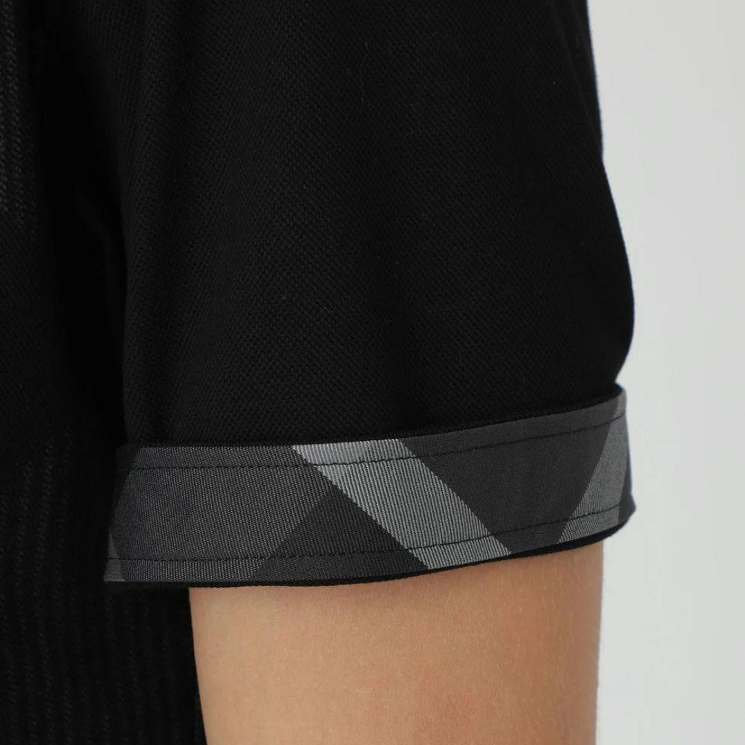 【新品】ブラックレーベルクレストブリッジ　ポロシャツ　M　黒　バーバリー　344