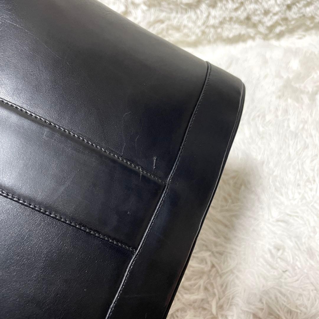 【良品】GUCCI グッチ　ワンショルダー　レザー　インターロッキング　ブラック