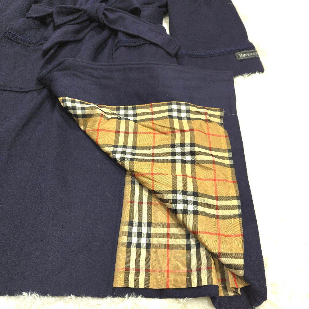美品 BURBERRY XL カシミヤ混 ガウン コート ロング ノバチェック