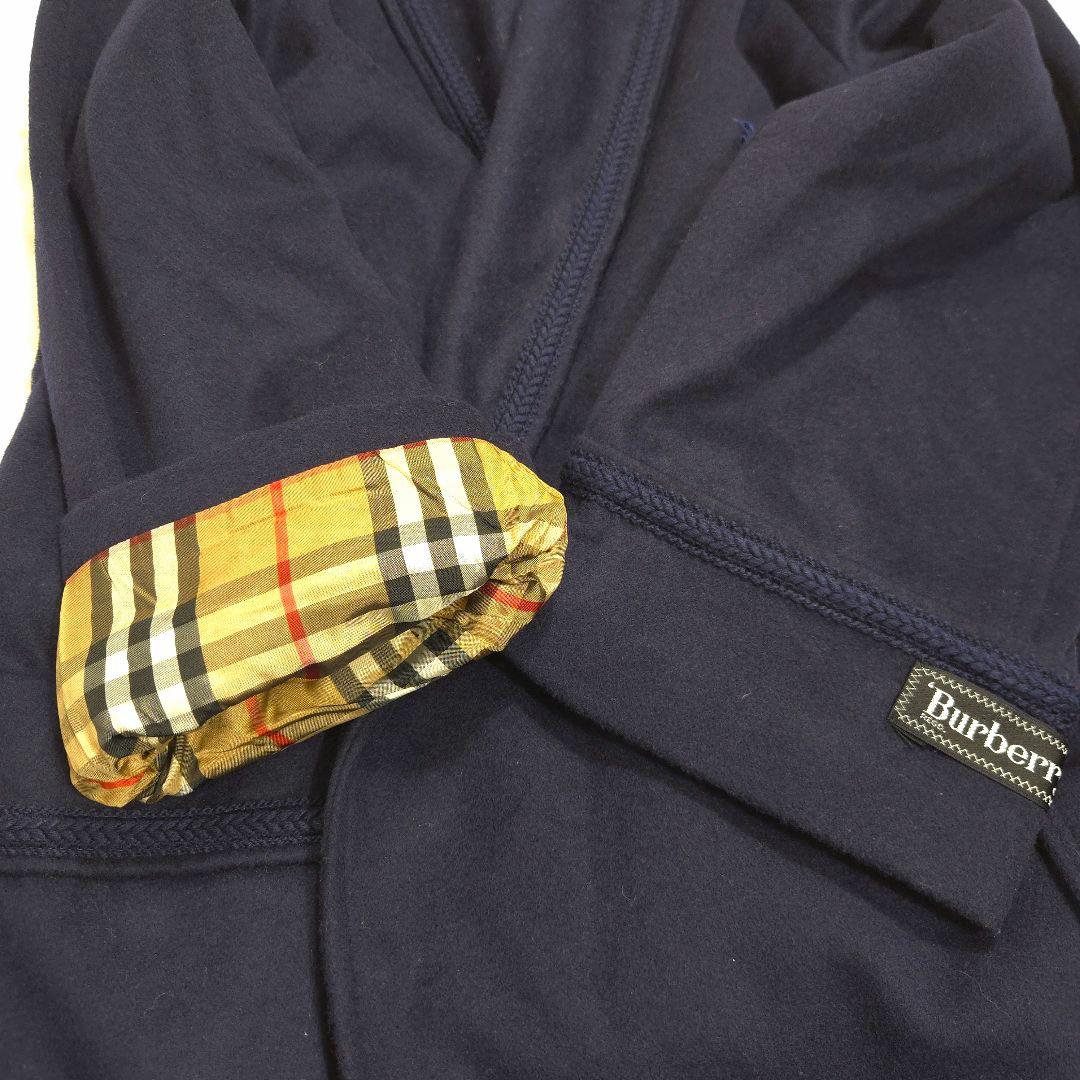 美品 BURBERRY XL カシミヤ混 ガウン コート ロング ノバチェック