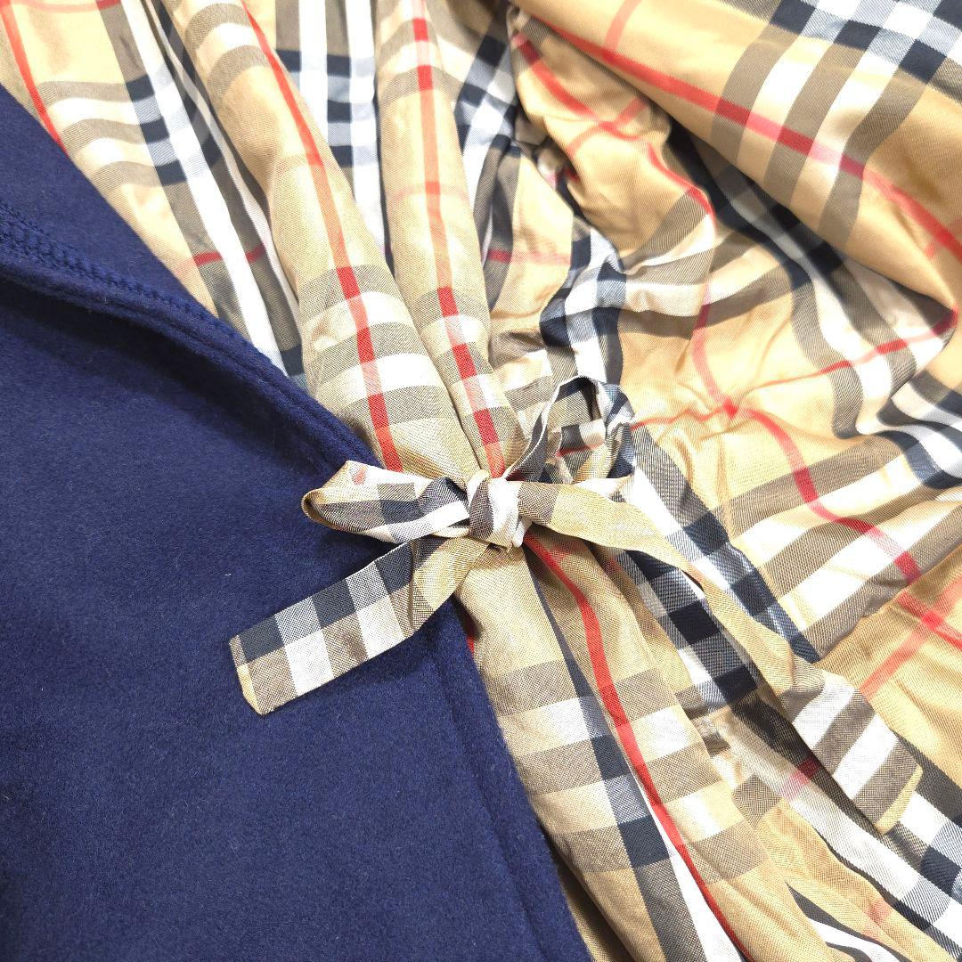 美品 BURBERRY XL カシミヤ混 ガウン コート ロング ノバチェック