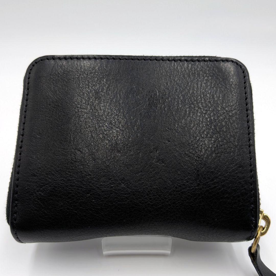 IL BISONTE イルビゾンテ 二つ折り財布 本革 黒 ユニセックス