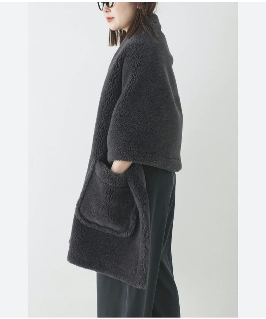 HAUNT ボアストール　グレー　ハウント haunt