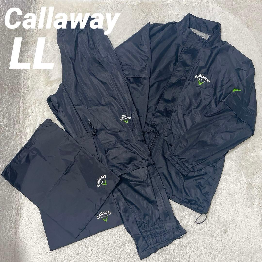 美品 callaway キャロウェイ ゴルフ レインウェア セットアップ LL