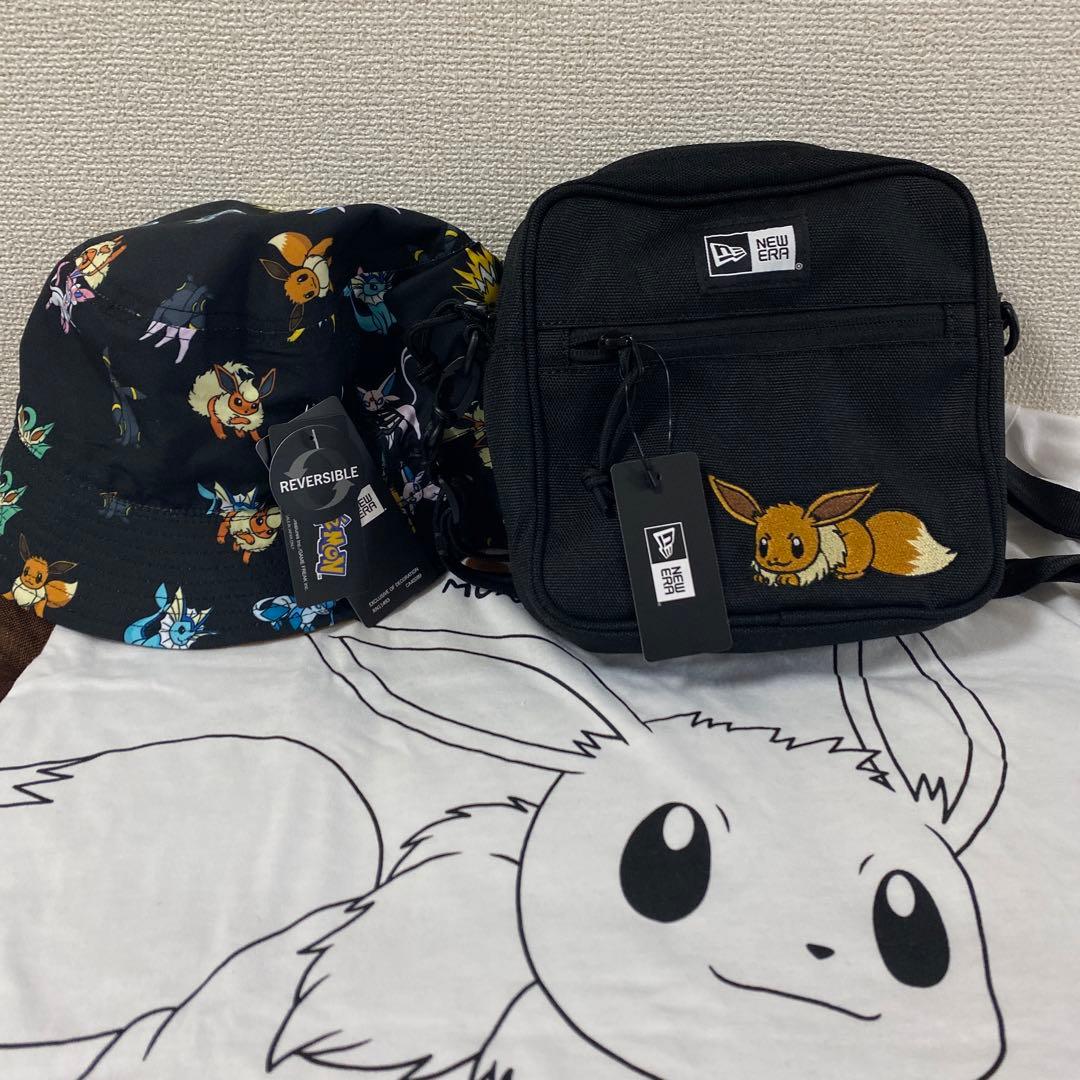 入手困難【新品】イーブイショルダーポーチ　バケットハット【中古】イーブイTシャツ
