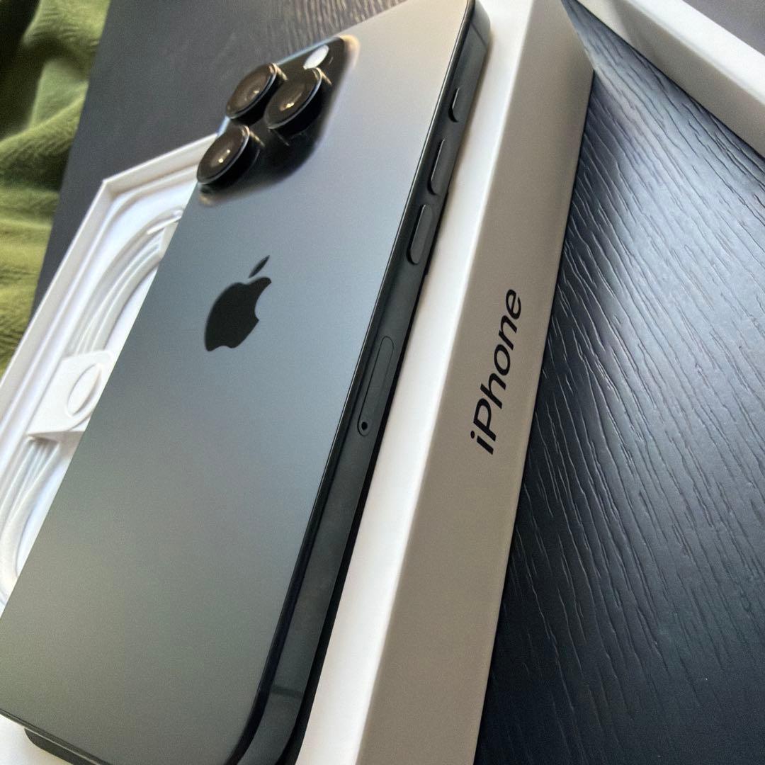 iPhone 16 Pro 128GB ブラックチタニウム純正シリコンケース付