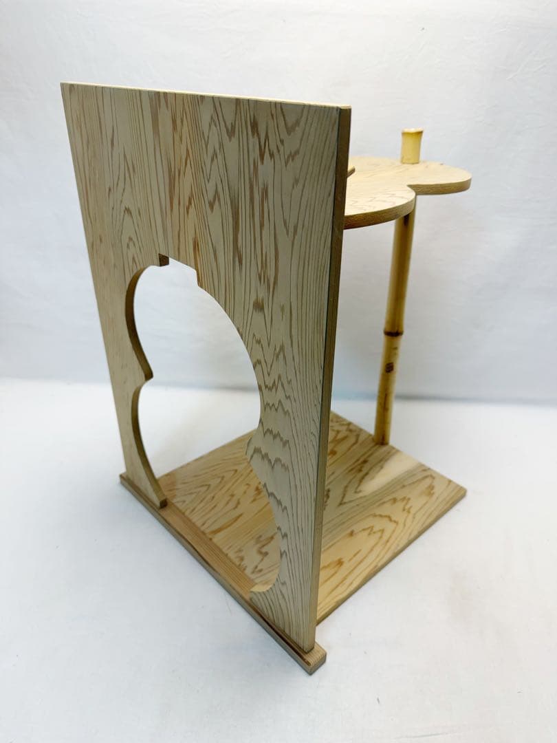 ほぼ未使用 茶道具 淡々斎好 杉瓢棚 組み立式 元箱