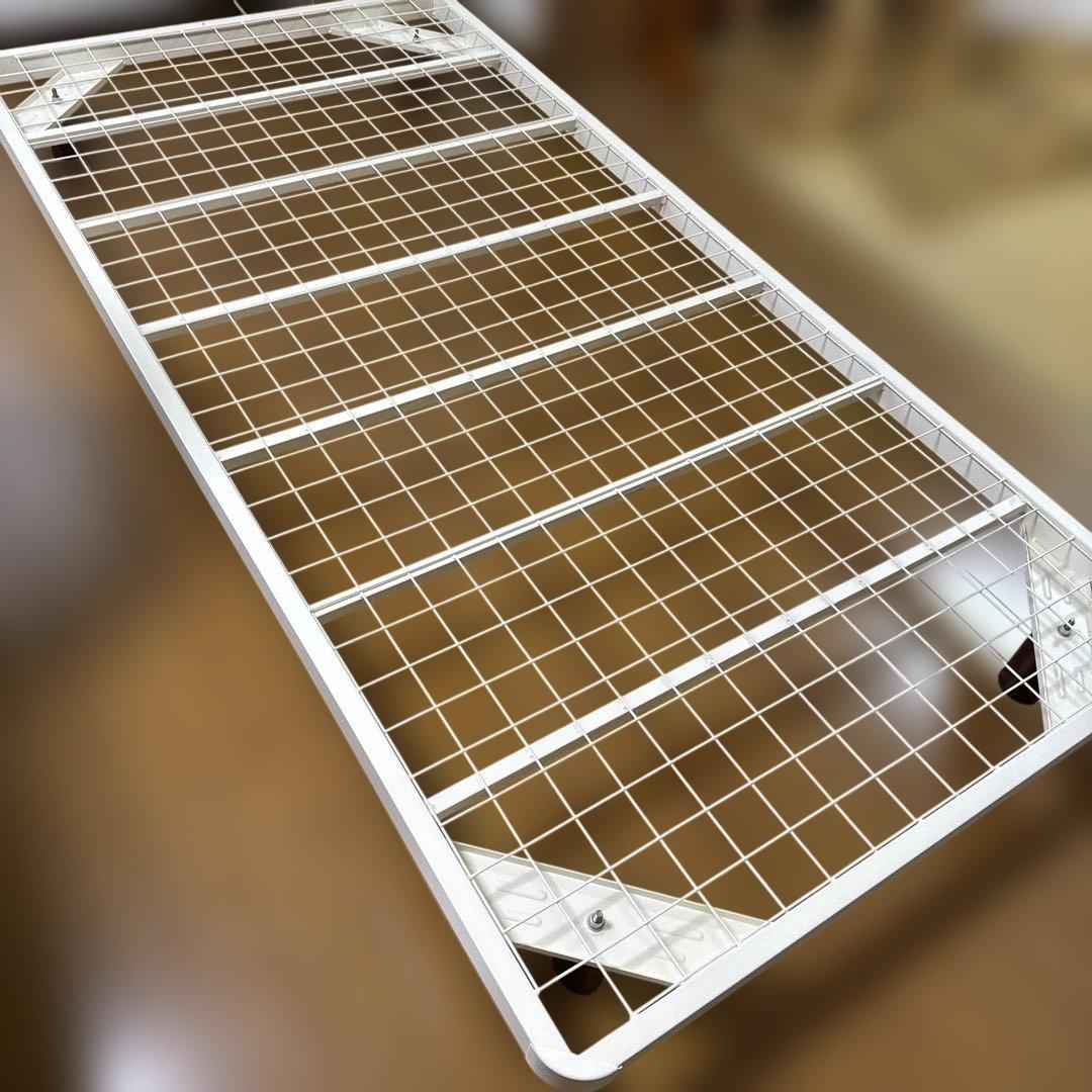 【直接引き渡し限定】無印スチールベッド シングル 脚付き