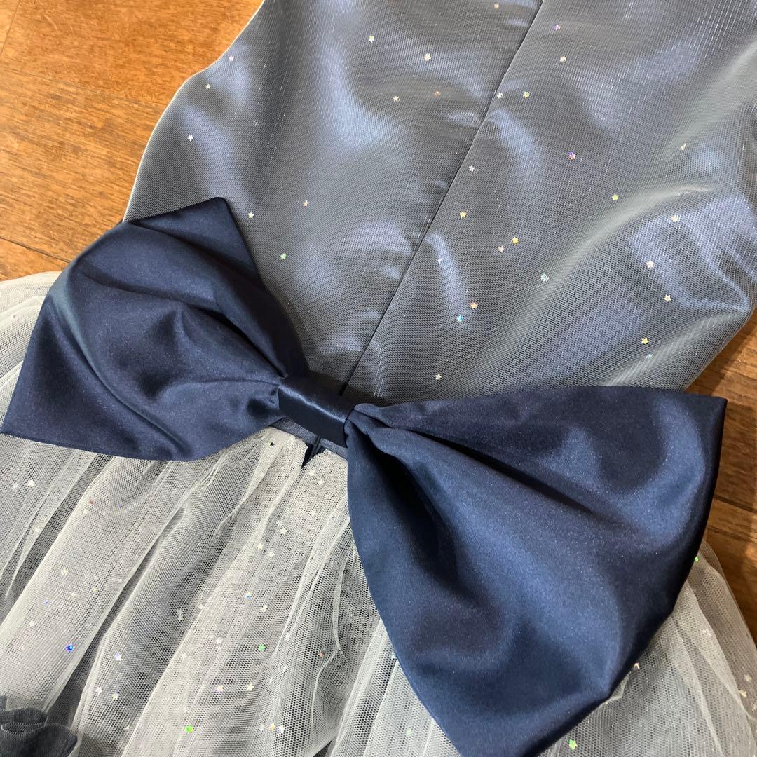 ドレスコ DRESCCO グレイネイビーシルバースターロングドレス 150cm