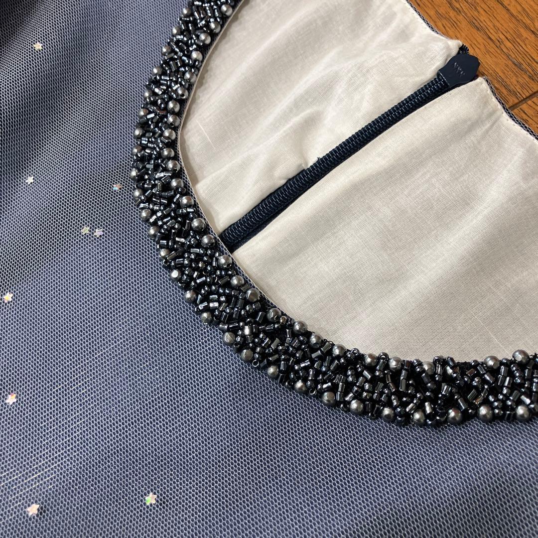 ドレスコ DRESCCO グレイネイビーシルバースターロングドレス 150cm