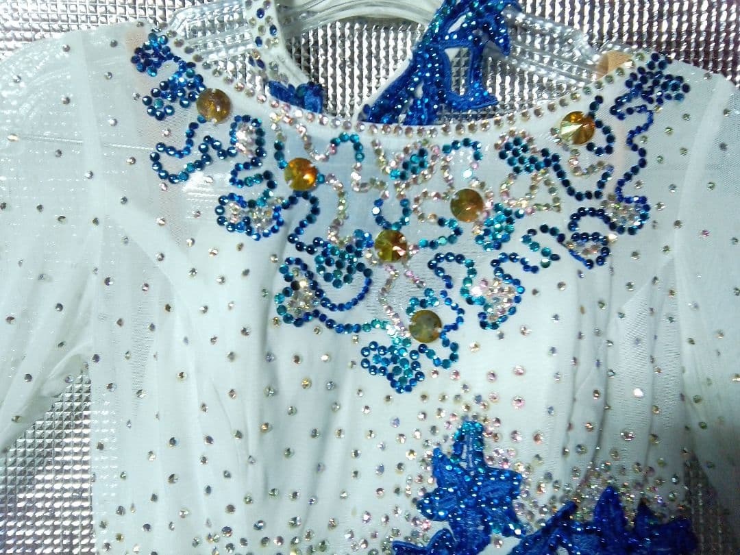 社交ダンス用ドレス 白樺ドレス Mサイズ 衣裳バック有り