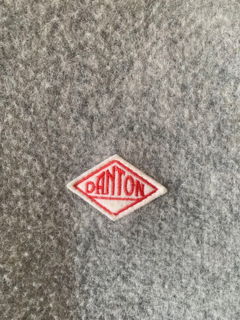 Danton ダントン　ウールモッサ　ノーカラージャケット　グレー　S 36