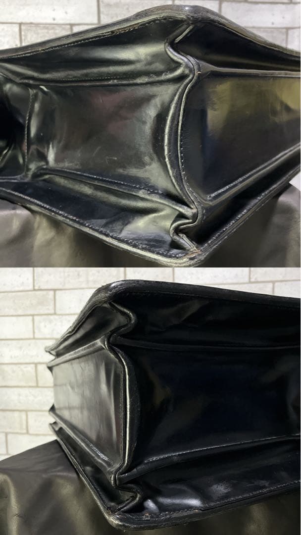 【希少】【万双】ダレスバッグ　ブライドル　ブラック　黒　三つマチ