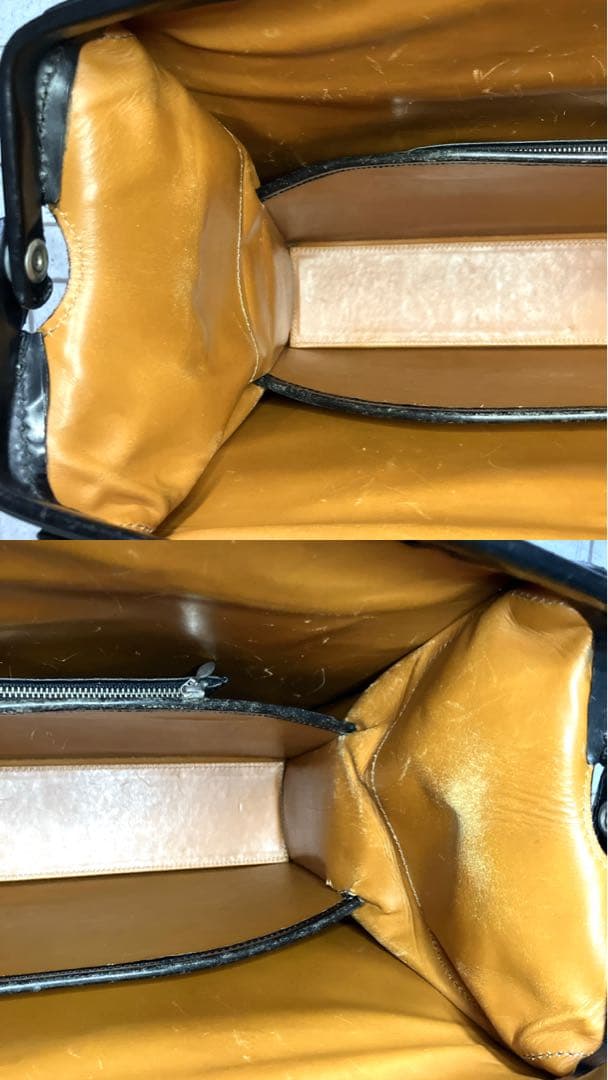 【希少】【万双】ダレスバッグ　ブライドル　ブラック　黒　三つマチ