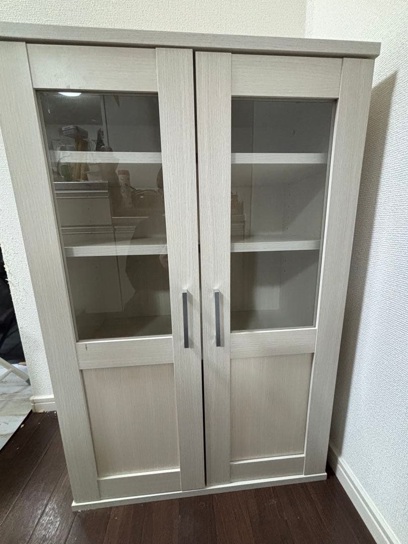 ニトリ　食器棚　白