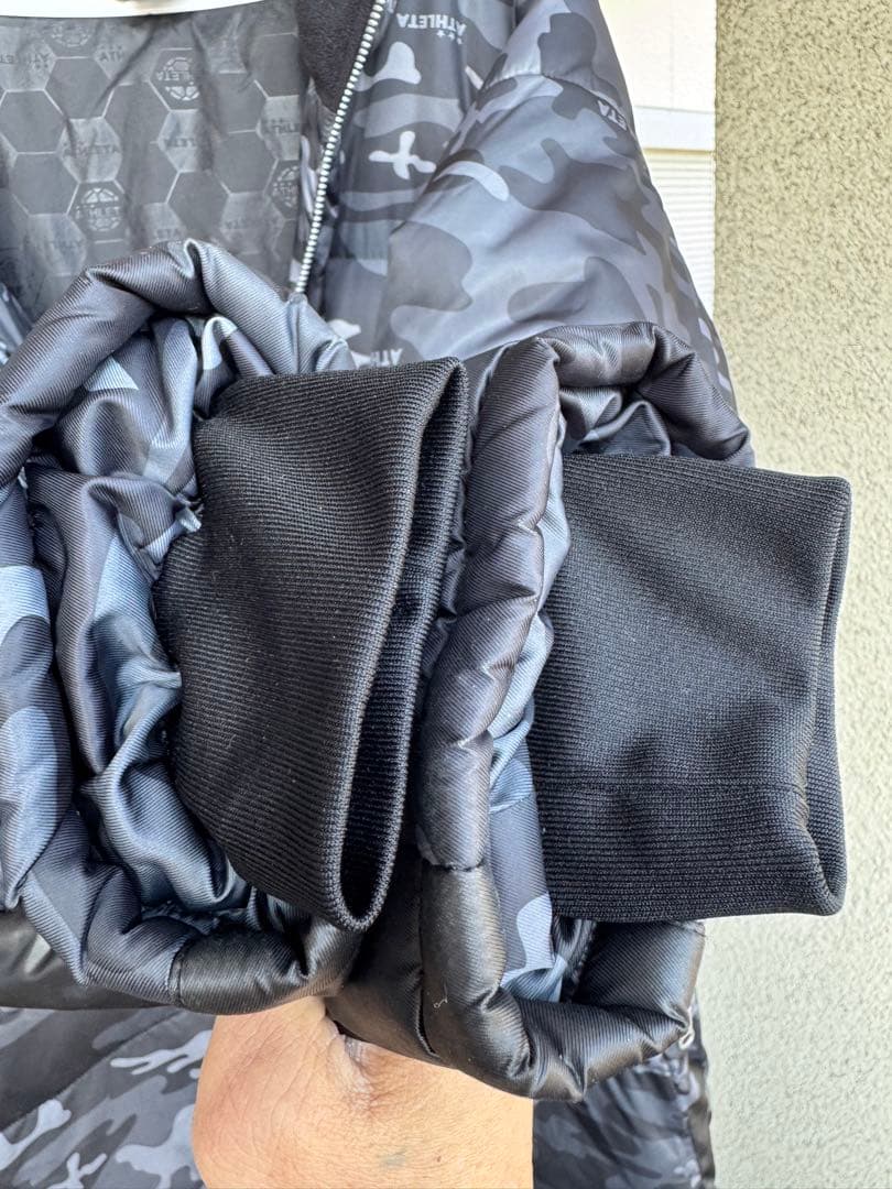 ATHLETA アスレタ ベンチコート Lサイズ カモフラ ブラック】