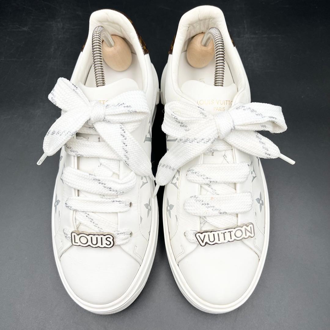 美品✨ ヴィトン タイムアウト モノグラム エンボス レディース スニーカー