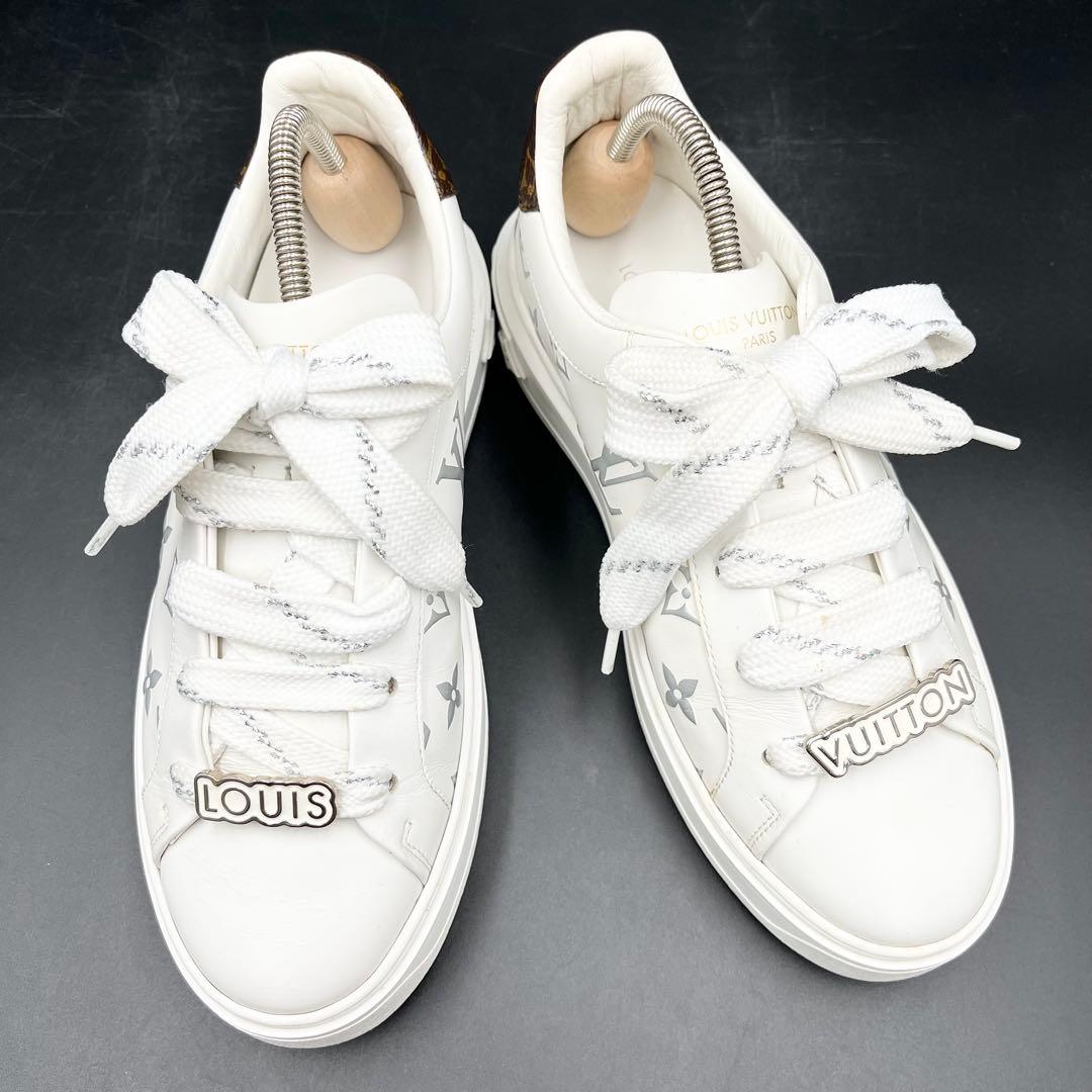 美品✨ ヴィトン タイムアウト モノグラム エンボス レディース スニーカー
