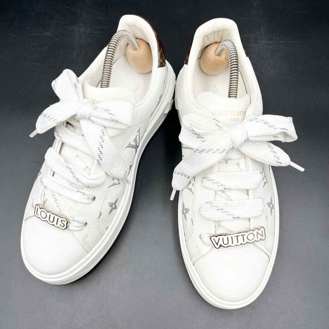 美品✨ ヴィトン タイムアウト モノグラム エンボス レディース スニーカー