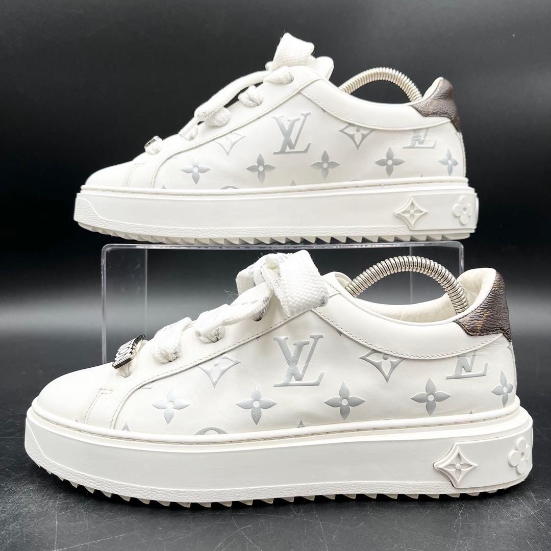 美品✨ ヴィトン タイムアウト モノグラム エンボス レディース スニーカー