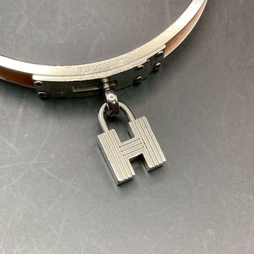 【美品】エルメス　バングル　ケリー　Hカデナ　オレンジ　ロゴ刻印　付属品付き