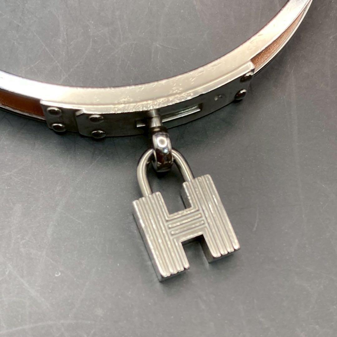 【美品】エルメス　バングル　ケリー　Hカデナ　オレンジ　ロゴ刻印　付属品付き