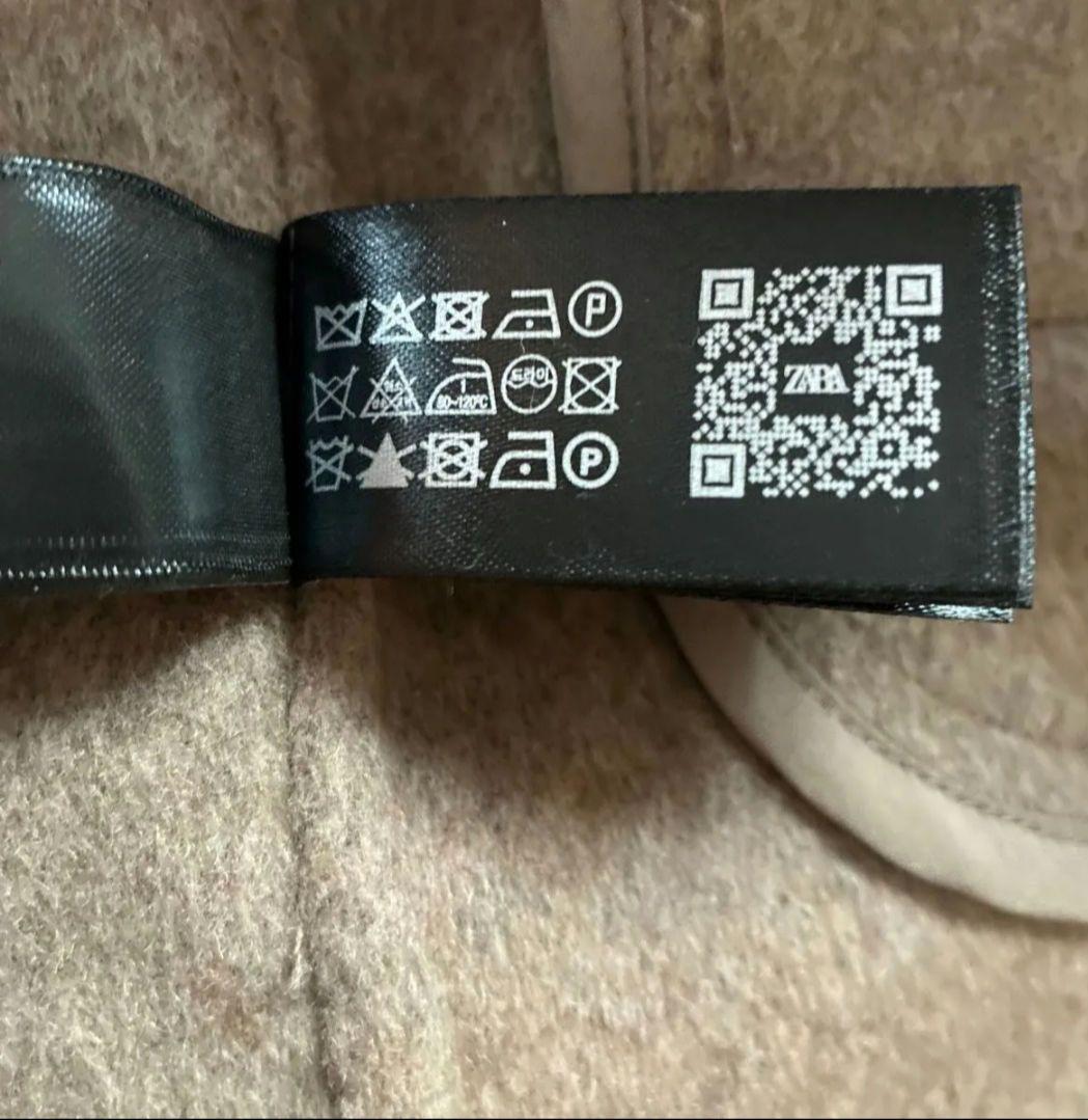 【新品】ZARAウールショートスカーフコート☆S☆ベージュ