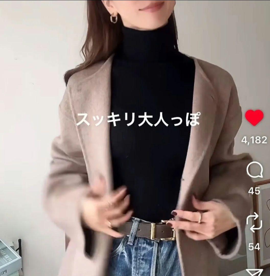 【新品】ZARAウールショートスカーフコート☆S☆ベージュ