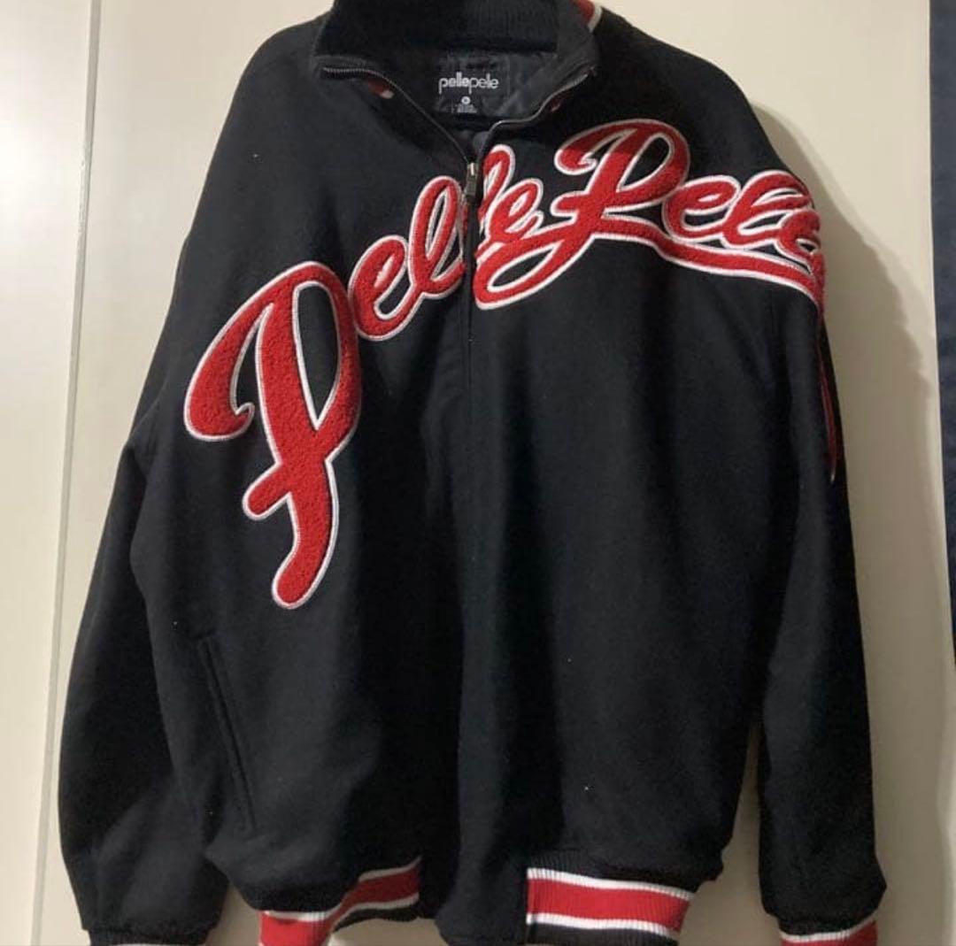 pellepelle スタジャン XL 黒 赤