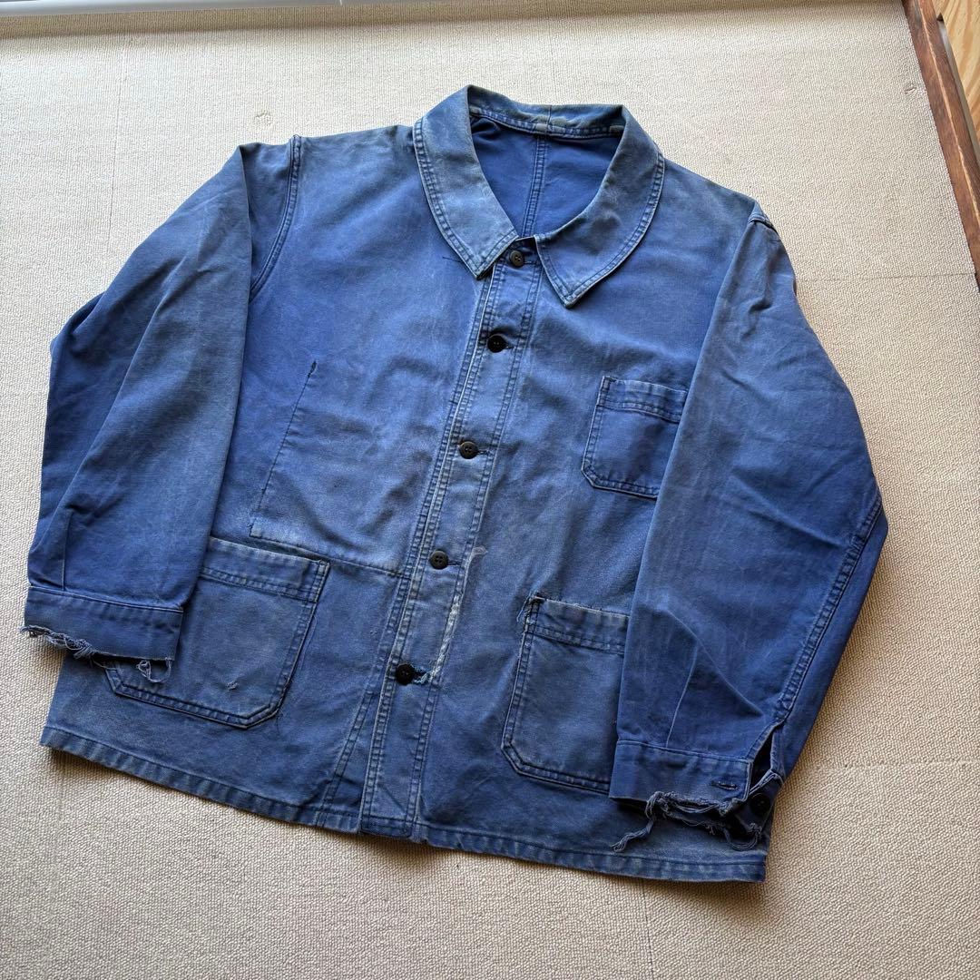 【Rii】60s フレンチヴィンテージ コットンツイル ワークジャケット