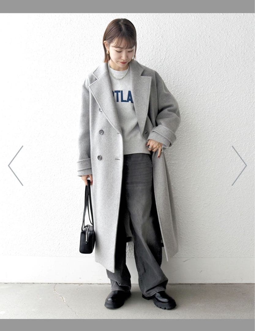 SHIPS any チェスターコート グレー