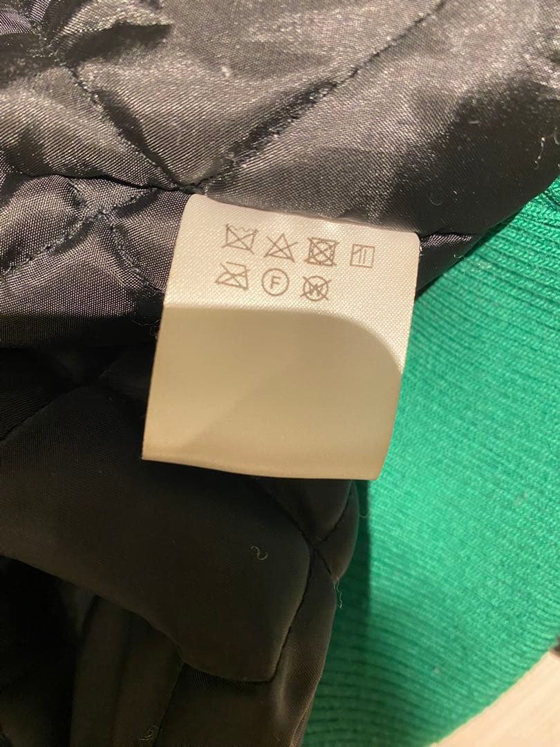 FR2 パイルロゴ スタジャン L 袖レザー 本革 緑