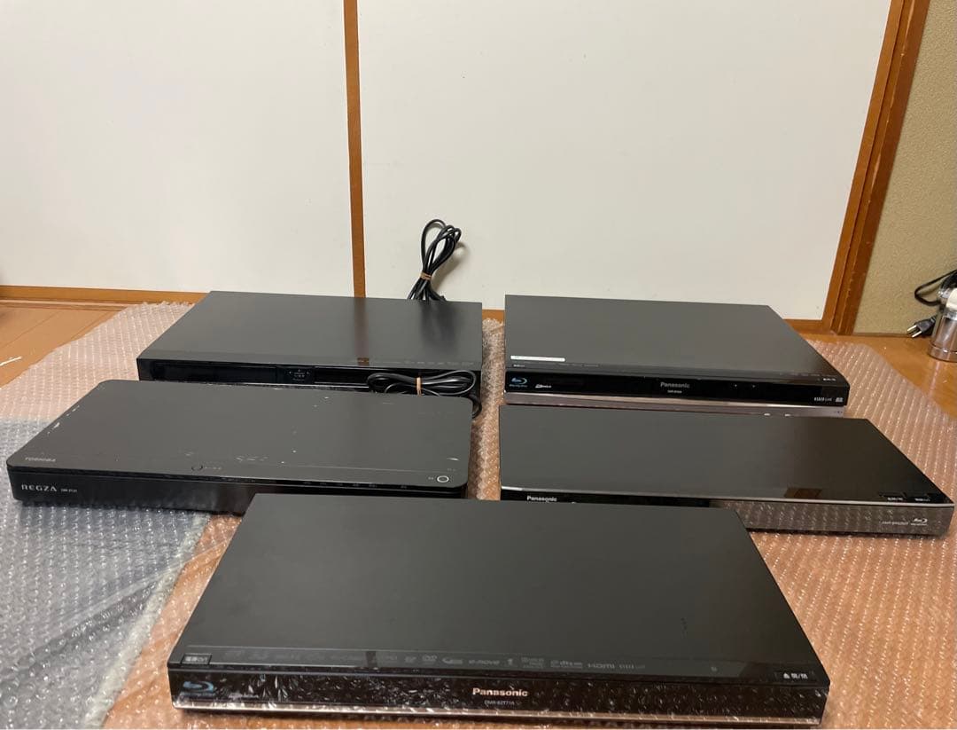 Panasonic TOSHIBA ブルーレイレコーダー5セットジャンク品