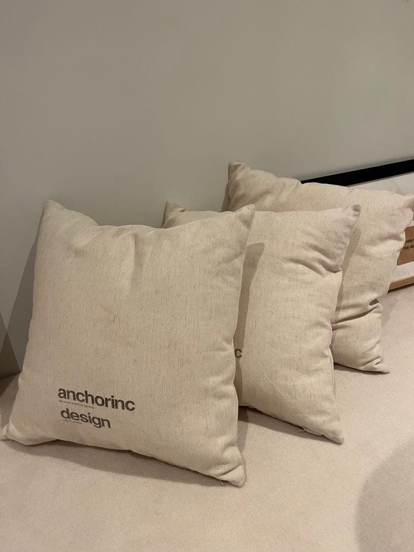 クッション・座布団 ANCHOR INC. FABRIC LOGO CANVAS CUSHION