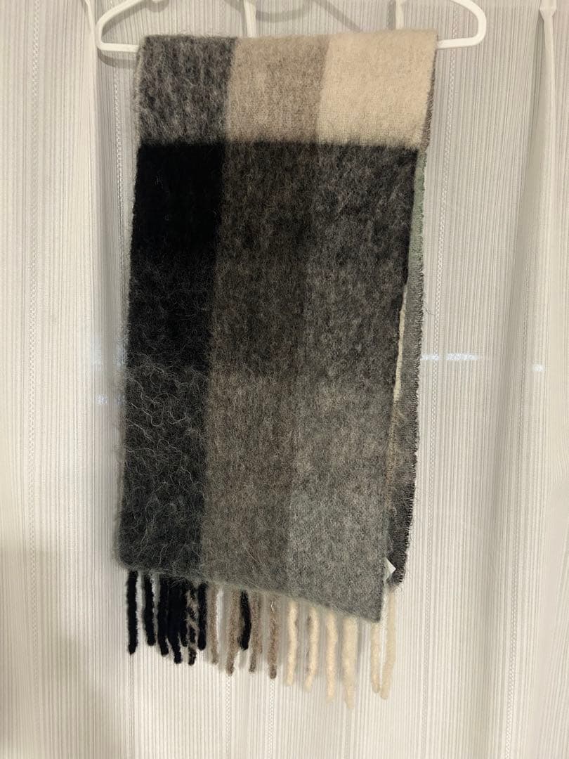 Acne Studios チェック柄マフラー　タグあり