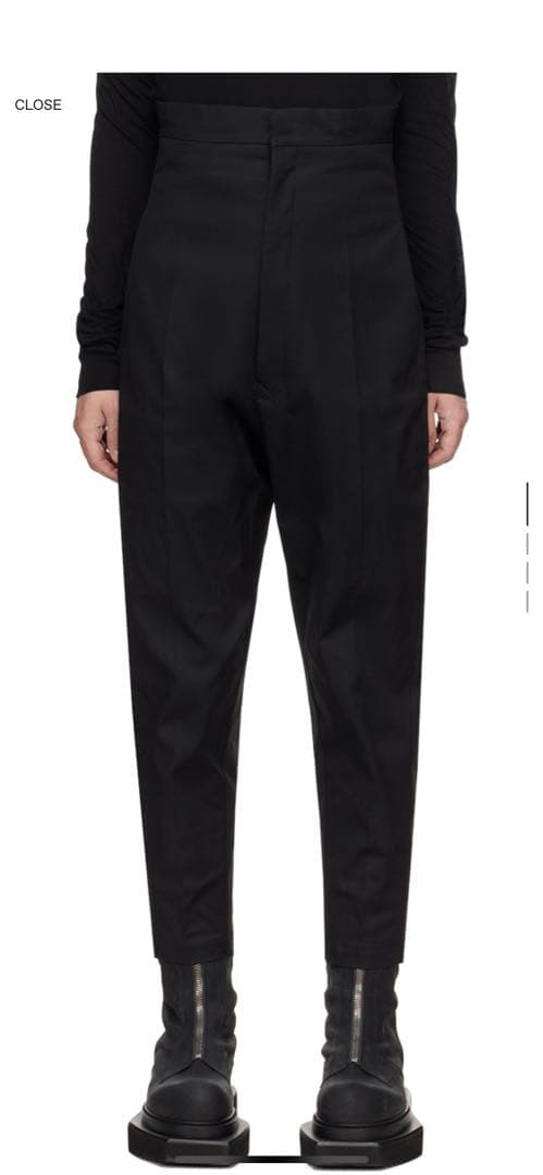 パンツ Rick Owens Black Dirt Cooper Trousers