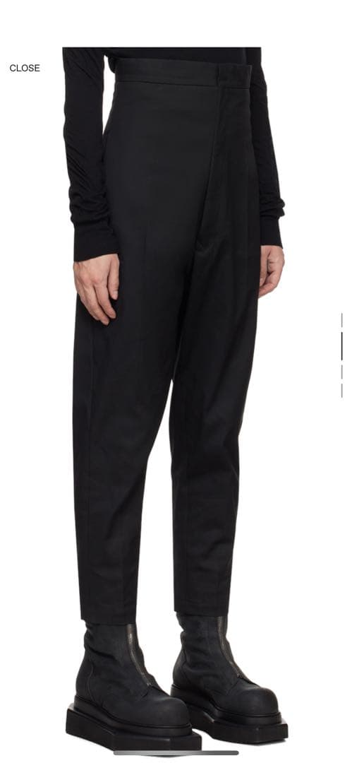 パンツ Rick Owens Black Dirt Cooper Trousers