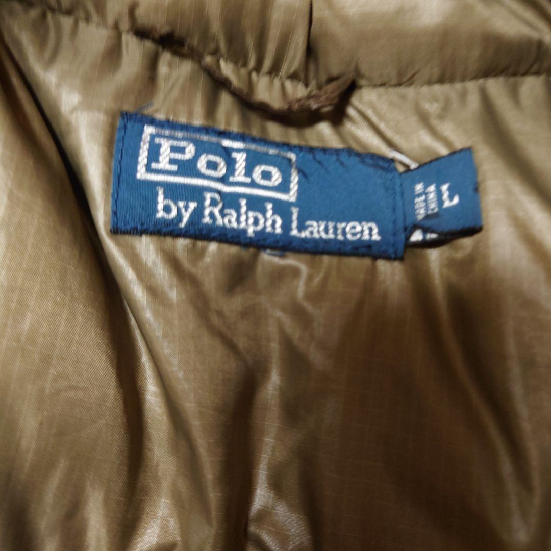 希少 vintage加工 ポロラルフローレン ダウンベスト フード取り外し可能
