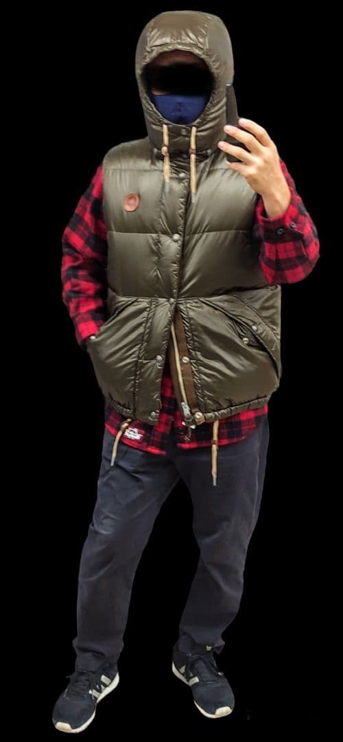 希少 vintage加工 ポロラルフローレン ダウンベスト フード取り外し可能