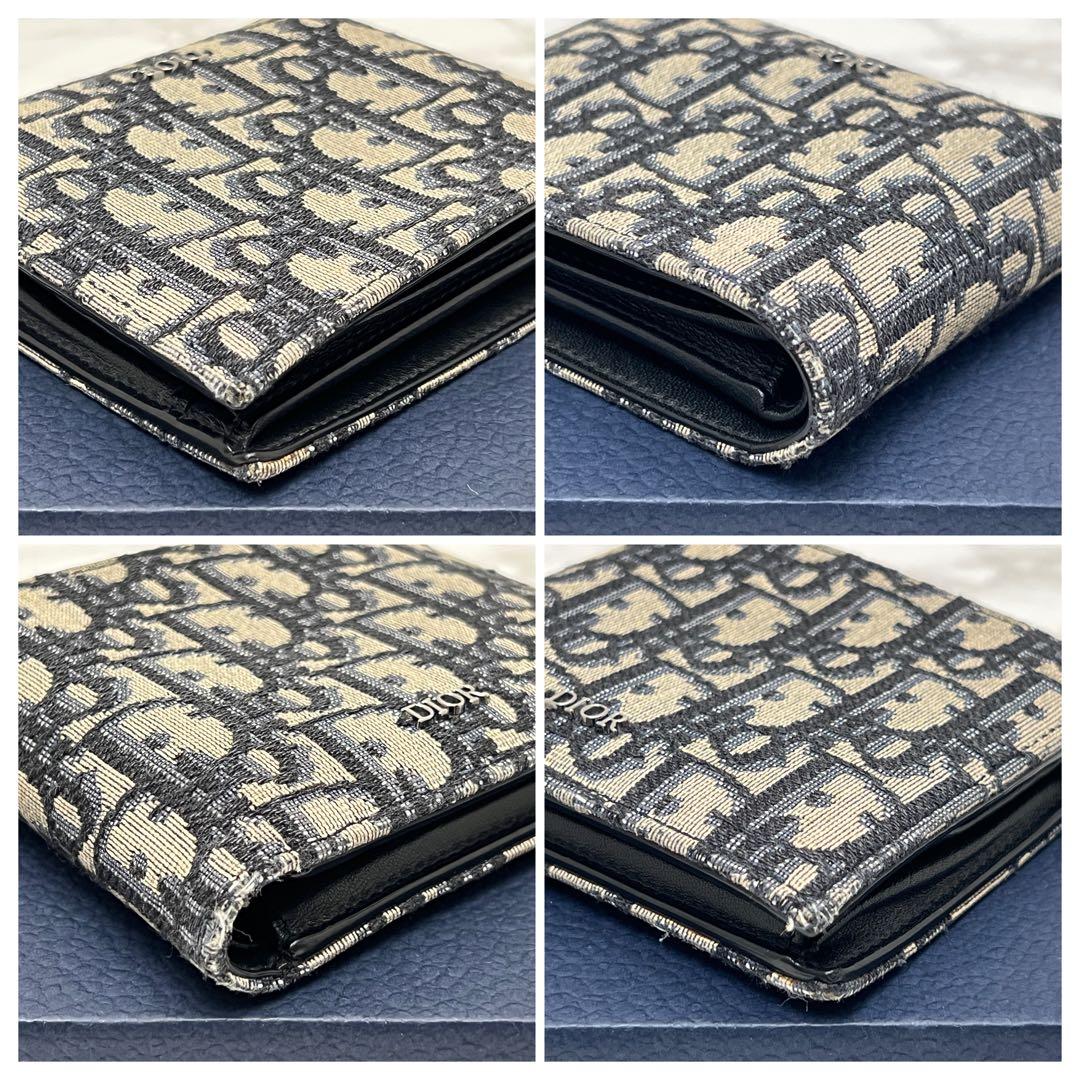ディオール 【ケース付き】ウォレット 折り財布 ベージュ/ブラック