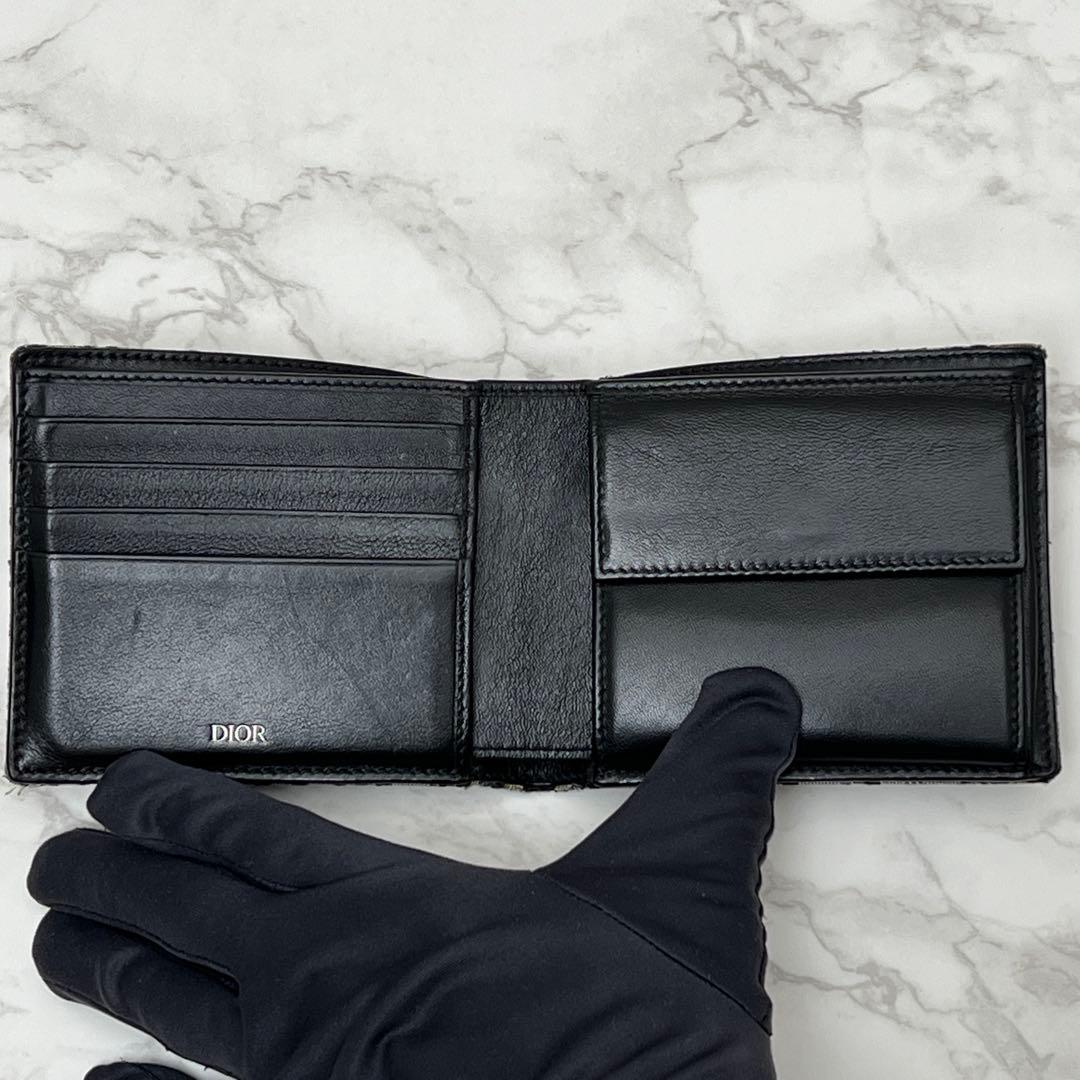ディオール 【ケース付き】ウォレット 折り財布 ベージュ/ブラック