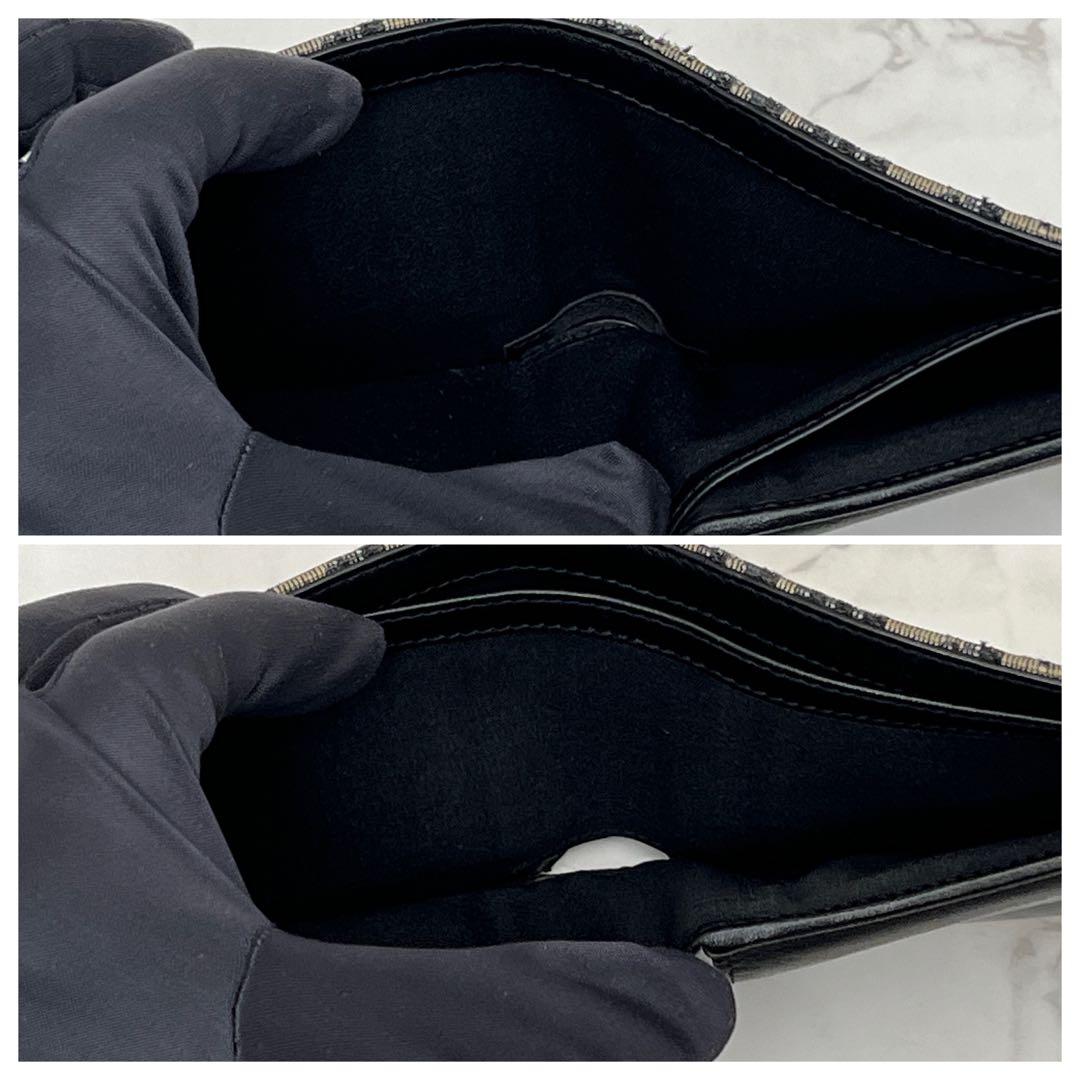 ディオール 【ケース付き】ウォレット 折り財布 ベージュ/ブラック