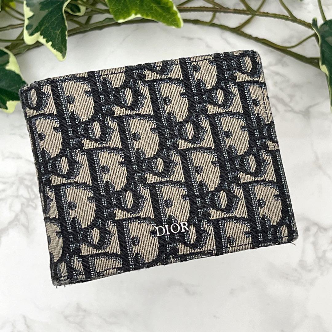 ディオール 【ケース付き】ウォレット 折り財布 ベージュ/ブラック