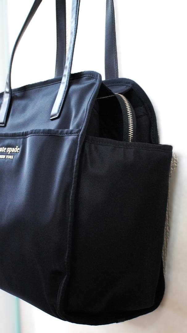 【美品】ケイトスペード トートバッグ マザーズバッグ トラベルバッグ ブラック